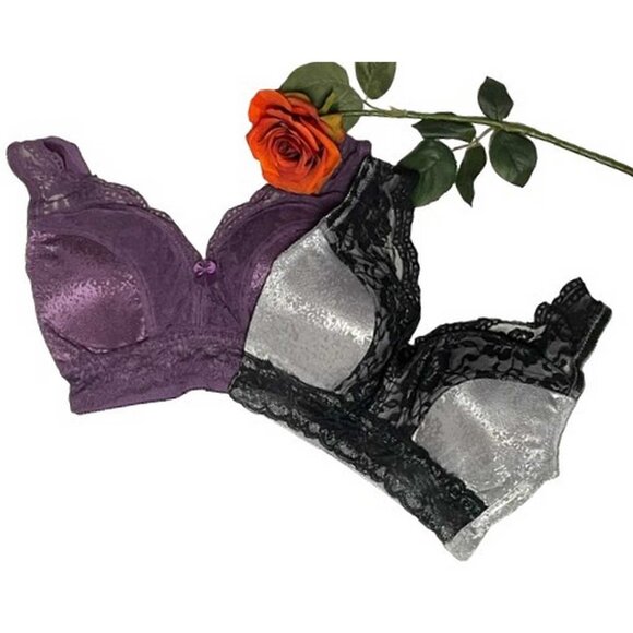 Rhonda Shear Other - Rhonda Shear Lace & Jacquard Pin Up Bra Set X SMALL (RS-18)